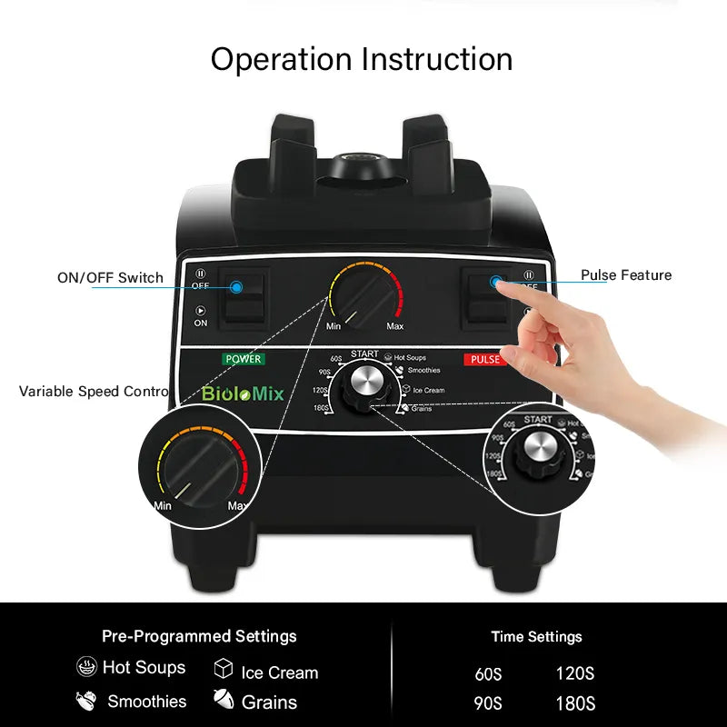 Professional Smart Timer Pre-programed Blender - Eztico