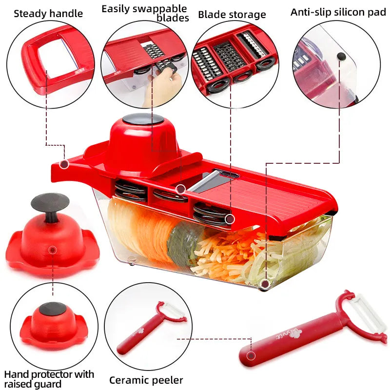 6 in 1 Vegetable Cutter Set - Eztico