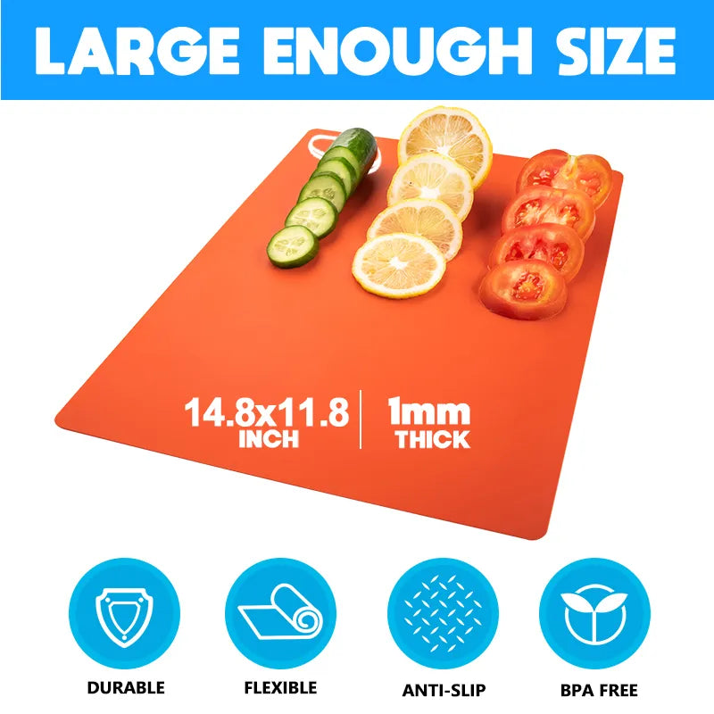 5 Pieces Flexible Cutting Boards Mat - Eztico