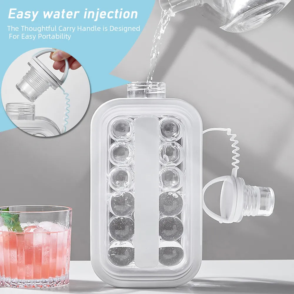 2 in 1 Portable Silicone Ice Ball Mold - Eztico