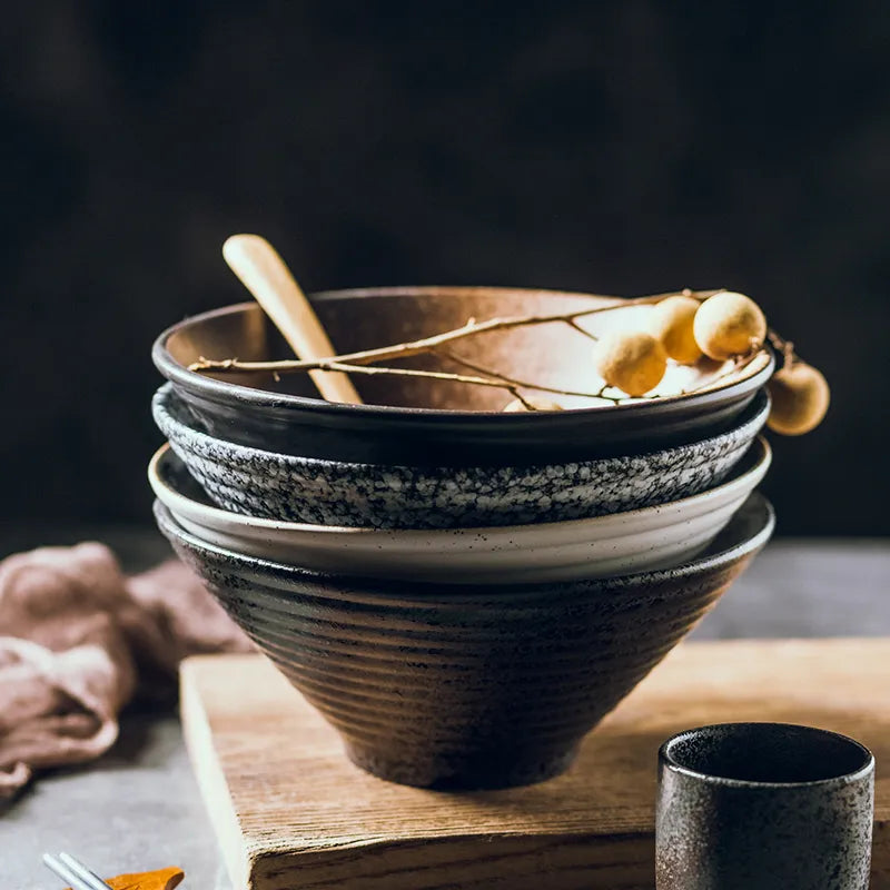 Japanese Ramen Ceramic Bowl Set - Eztico