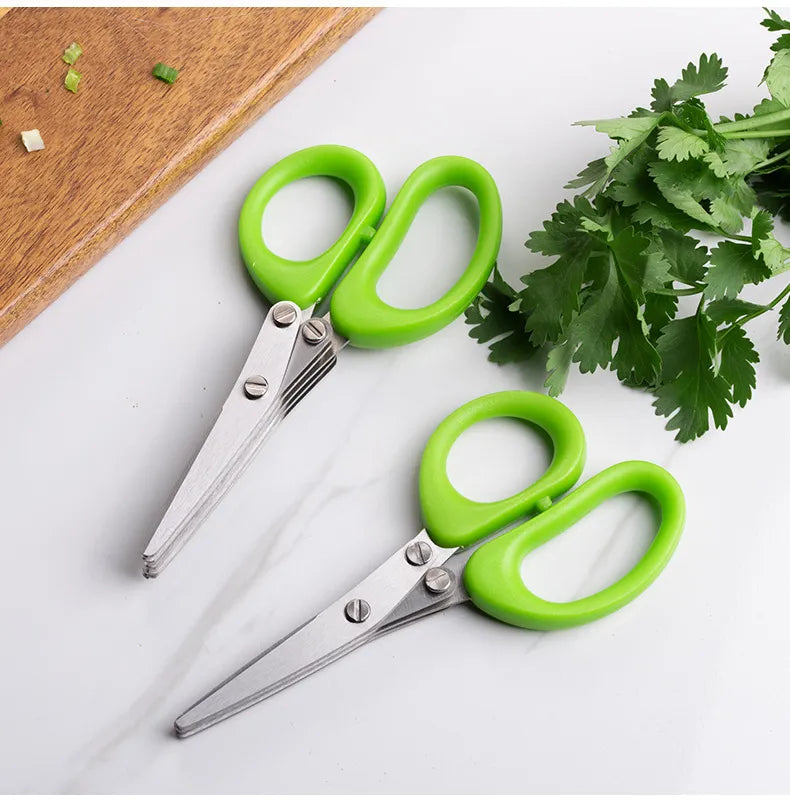 Multi-functional Stainless Steel 3/5 Layer Kitchen Scissors - Eztico